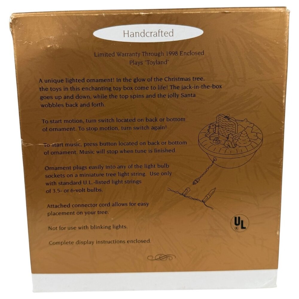 Hallmark Keepsake Ornament Victorian Toy Box Magic Light Motion 1995 Christmas - Picture 12 of 14